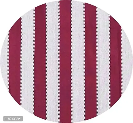 Big Maroon Stripe Loop Window Curtains Set of 2 pc-thumb2