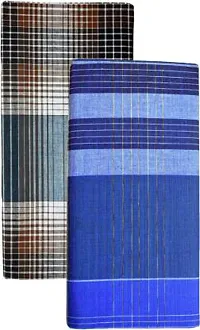 Elite Multicoloured Cotton Blend Checked Lungis For Men Pack Of 3-thumb1