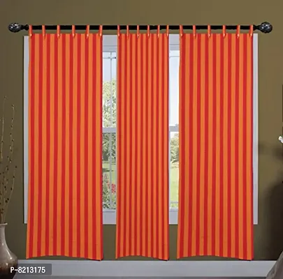 RED Stripe Loop Door Curtain Set of 3 PCS