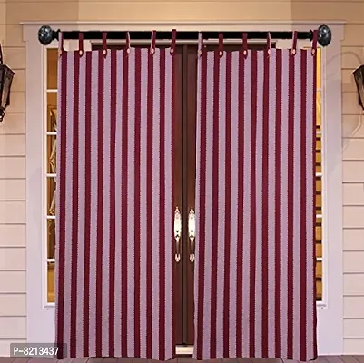 Multi Stripe Loop Door Curtains Set of 3 pc-thumb4