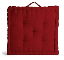 New Ladies Zone Cotton 40X40 cm/14x14-inch Floor Cushion -Maroon (1200 g Filling)-thumb4