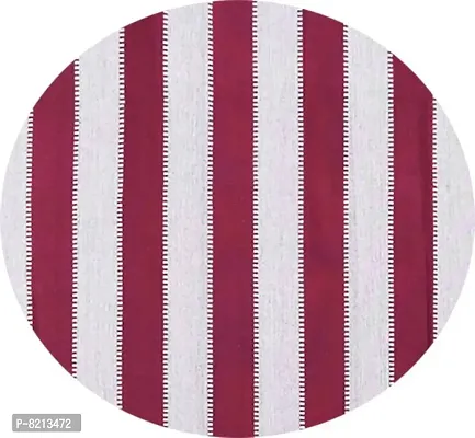 Big Maroon Stripe Door Curtains Set of 2 pc 100% Cotton-thumb2