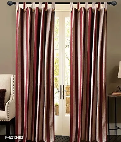 Multi Stripe Loop Window Curtains Set of 3 pc-thumb4