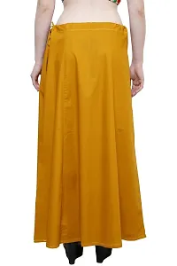 Pistaa combo of Women's Cotton Mustard and Ink Blue Color Best Indian Inskirt Saree petticoats-thumb3