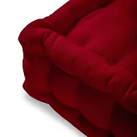 New Ladies Zone Cotton 40X40 cm/14x14-inch Floor Cushion -Maroon (1200 g Filling)-thumb3