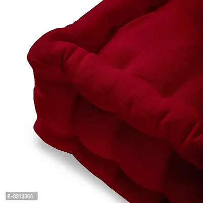 New Ladies Zone Cotton 40X40 cm/14x14-inch Floor Cushion -Maroon (1200 g Filling)-thumb4