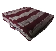 New Ladies Zone Striped Floor Cushion Pack of 1   (40 cm X 40 cm, 16 x 16 inch) 100% Cotton 1200 g Filling-thumb1