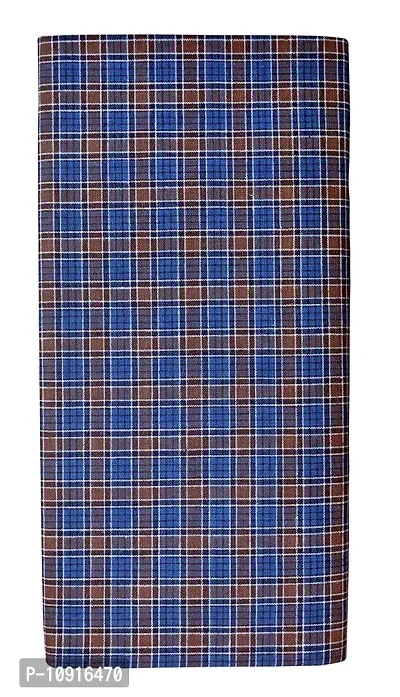 Stylish Fancy Cotton Checked 2Mtr Lungis For Men Pack Of 1