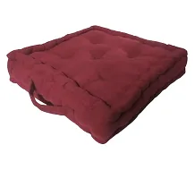 New Ladies Zone Cotton 40X40 cm/14x14-inch Floor Cushion -Maroon (1200 g Filling)-thumb2