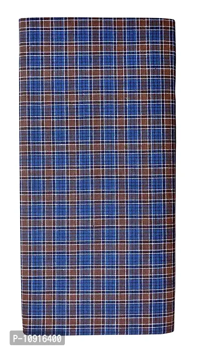 Stylish Fancy Cotton Checked 2Mtr Lungis For Men Pack Of 1-thumb0