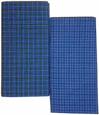 Elite Multicoloured Cotton Checked Lungis For Men Pack Of 3-thumb1