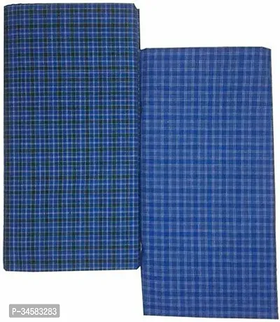 Elite Multicoloured Cotton Checked Lungis For Men Pack Of 3-thumb2