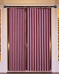 RED Stripe Loop Door Curtain Set of 3 PCS-thumb3