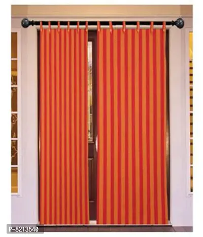 RED Stripe Loop Door Curtains Set of 2 pc-thumb4