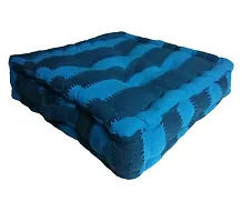 New Ladies Zone Striped Floor Cushion Pack of 1   (40 cm X 40 cm, 16 x 16 inch) 100% Cotton 1200 g Filling-thumb1