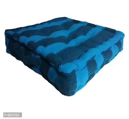 New Ladies Zone Striped Floor Cushion Pack of 1   (40 cm X 40 cm, 16 x 16 inch) 100% Cotton 1200 g Filling-thumb2