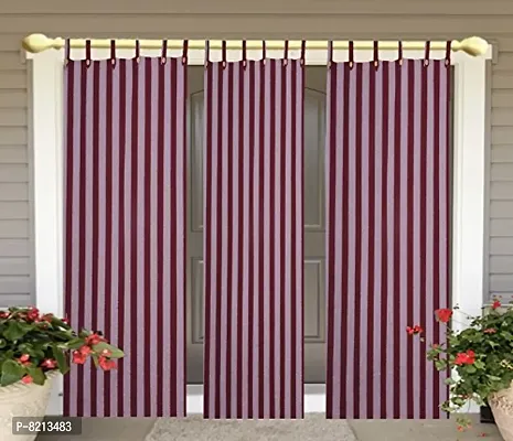 Multi Stripe Loop Window Curtains Set of 3 pc-thumb0