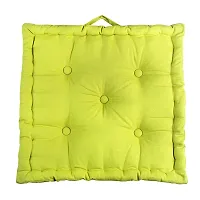 New Ladies Zone Striped Floor Cotton Cushion (40 X 40 cm, 14 x 14 inch,Yellow)-thumb4