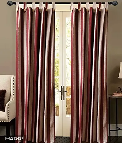 Multi Stripe Loop Door Curtains Set of 3 pc-thumb3