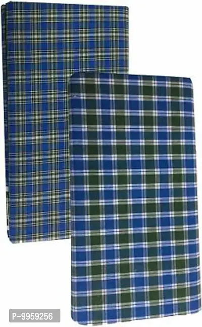 Stylish And Comfortable Cotton Checked Lungis Combo For Men Pack Of 2