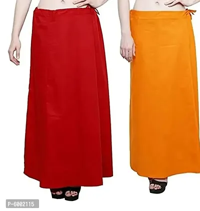 Multicoloured Cotton Solid Petticoats For Women