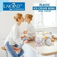 Plastic Glass Ice Cream Bowl Set of 6-thumb2