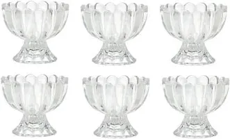 Plastic Glass Ice Cream Bowl Set of 6-thumb3