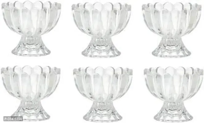 Plastic Glass Ice Cream Bowl Set of 6-thumb4