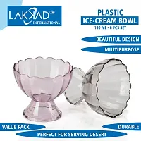 Plastic Glass Ice Cream Bowl Set of 6-thumb1