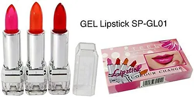 Steel Paris Colour Change Gel Lipstick 3 pcs, Shimmery Finish - Multicolor-thumb2