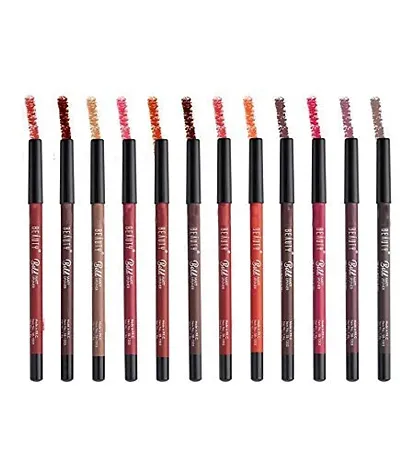 Bold matte lip liner for girls and women by swiss beauty set of 12