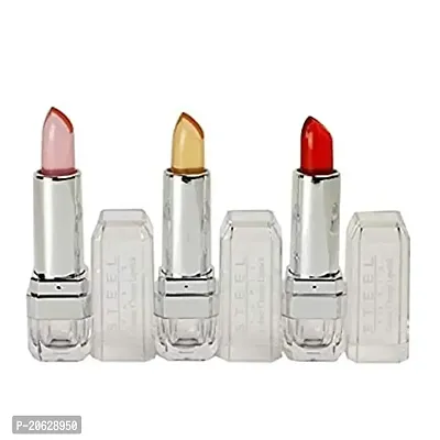 Steel Paris Colour Change Gel Lipstick For Pink Lips - Pack of 3-thumb0