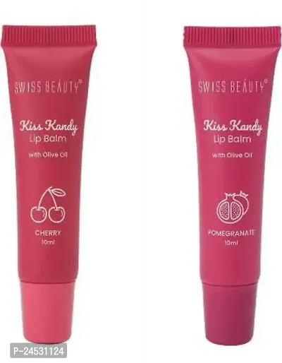 SWISS BEAUTY Kiss Kandy Lip Balm (SB-315) (NO-03+05) 10ml Cherry, Pomegranate  (Pack of: 2, 20 g-thumb0