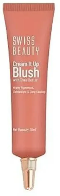 SWISS BEAUTY Cream It Up Blusher | Highly Pigmented | Long-lasting | Buildable  Blendable  (Cheek peach)-thumb0