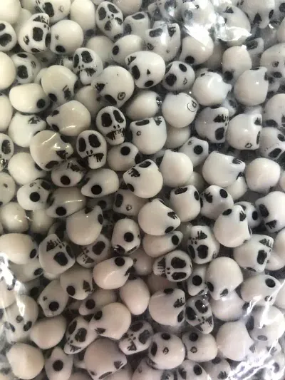 Skull Shape Loose Spacer Beads DIY Decorative Beads 100 gm ( 300 Pcs Approx )