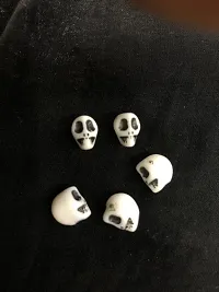 Skull Shape Loose Spacer Beads DIY Decorative Beads White Black 100 gm ( 300 Pcs Approx )-thumb1