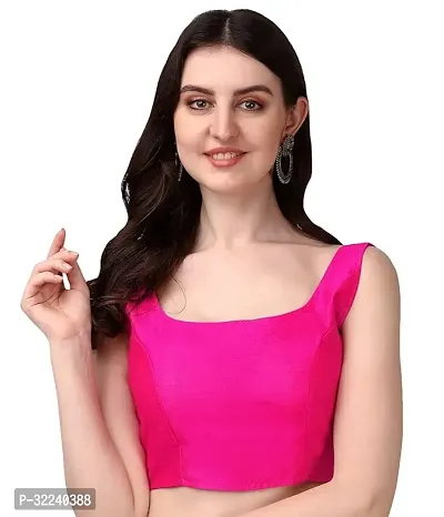 Reliable Pink Chiffon Solid Stitched Blouse For Women-thumb0