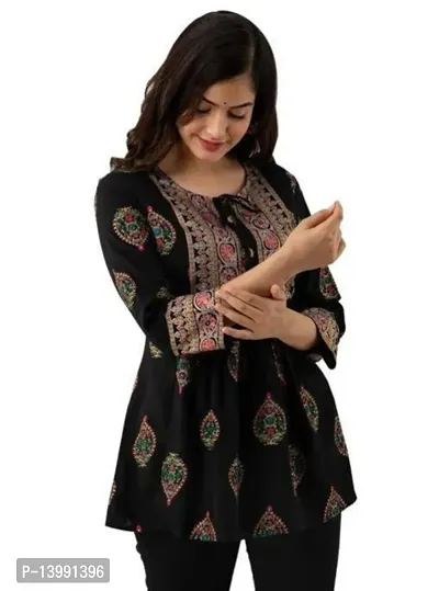 Stylish Women Cotton Short Kurta-thumb0