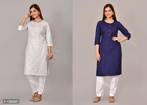 Trendy Women Cotton Kurta Pack of 2