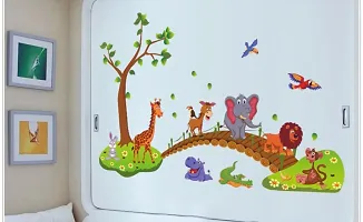 JAAMSO ROYALS PVC Vinyl Multi Colour Self Adhesive Animal Design Kids Room Decor Wall Sticker (60 cm X 90 cm)-thumb4