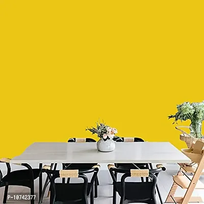 Jaamso Royals Yellow Plain matt Wallpaper - Self Adhesive, Water Proof, Peel and Stick Sticker (60 cm x 500CM, Yellow)-thumb3