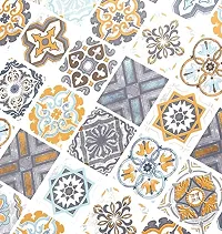 JAAMSO ROYALS Multicolour Mosiac Tiles Design Kitchen Self Adhesive Decorative Floor Sticker Wallpaper ( 100 CM X 60 CM )-thumb3