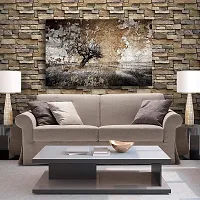 JAAMSO ROYALS Multicolor Brick Stone Vinyl Peel and Stick Self Adhesive Home Decor Wallpaper ( 200 cm X 45 cm )-thumb2