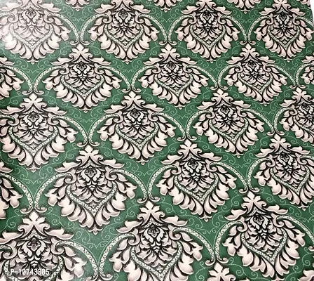 JAAMSO ROYALS Green and Black Damask Design Self Adhesive Wallpaper for Home Decoration (1000 cm X 45 cm )-thumb4