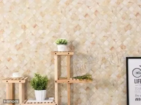 HEUREKA Peach Tiles Marble Wallpaper Self Adhesive, Peel and Stick, Removable, Decorative Wall Covering for Home Decoration - 1000 x 60 cm