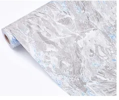 JAAMSO ROYALS Polyvinyl Chloride Ocean Peel and Stick Wallpaper Sticker - 200 cm x 45 cm , White-thumb2
