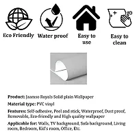 Jaamso Royals Light Gray Plain matt Wallpaper - Self Adhesive, Water Proof, Peel and Stick Sticker (60 CMx 100 cm, Light Gray)-thumb4