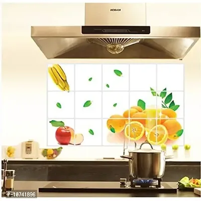 Indian Royals New Fruits Kitchen Wall Stickers selfadhesive Resistant Removable Heat Oil Proof Waterproof Vegetable Decal Aluminum foil Sticker,