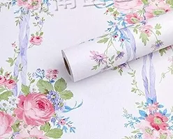 Jaamso Royals While Floral Peel and Stick Self Adhesive Wallpaper ,Wall Sticker (200 cm *45 cm)-thumb3