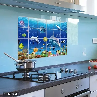 Vinyl Dolphin Wall Stickers for Kitchen - Multicolour (60 x 90 cm) by: Jaamso Royals-thumb3